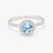 Bague 54 Bague Or blanc Diamants Topaze 58 Facettes D359674LF
