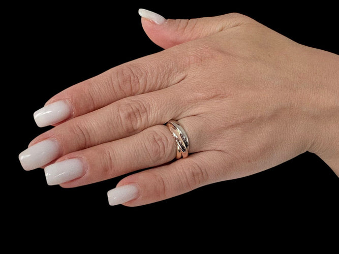 Bague 58 Cartier Trinity « Les Must de Cartier » Or blanc, jaune, rose - taille 58 58 Facettes