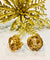 Boucles d'oreilles Boucles d'oreilles vintage couronne feuillage or jaune 58 Facettes