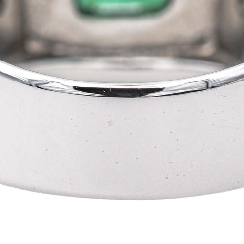 Bague 65 Bague Or blanc Emeraude, Diamant 58 Facettes 4169632RV