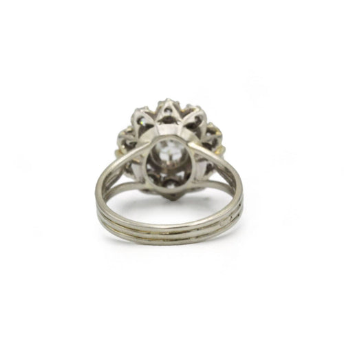 Bague 51 Bague Marguerite - Or blanc, Platine & Diamants 58 Facettes 250460R