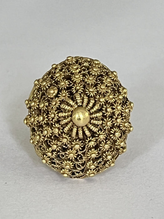 Yellow gold dome ring