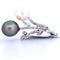 Pendentif Pendentif en or blanc avec perles 58 Facettes
