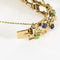 Modernist bracelet in yellow gold, chrysoprase and lapis lazuli 