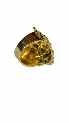 Bague 66 Bague Lion en or jaune 18 carats et diamants 58 Facettes