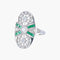 Bague 50 Bague Marquise Emeraude Diamants 58 Facettes