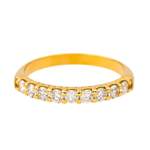 Bague 54 Bague Demi alliance Or jaune Diamant 58 Facettes 4386531CN