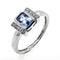 Bague Bague en or avec saphir bleu de Ceylan sans chaleur et diamants 58 Facettes AO-0011