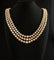 Collier Collier De Perles De Culture 3 Rangs, Fermoir Perles 58 Facettes