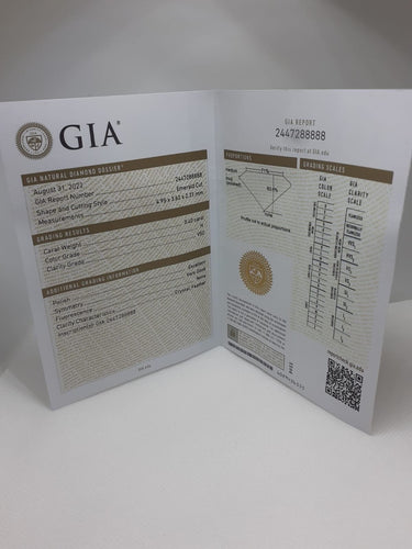 Gemstone DIAMANT TAILLE EMERAUDE 0.40ct 58 Facettes