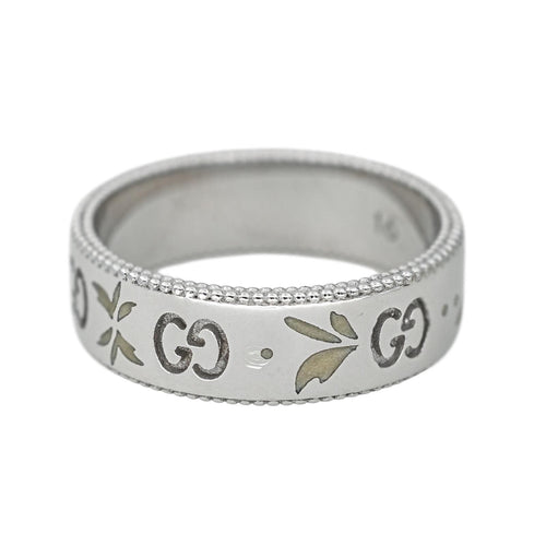 Bague 56 Gucci Bague Icon Blossom Or blanc 58 Facettes 4542627CN