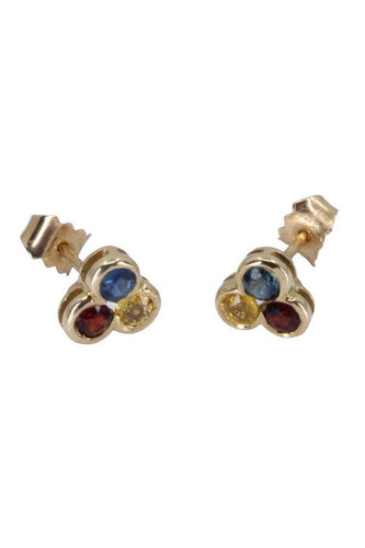 Boucles d'oreilles BOUCLES D'OREILLES CITRINES TOPAZES ET GRENATS 58 Facettes 088161