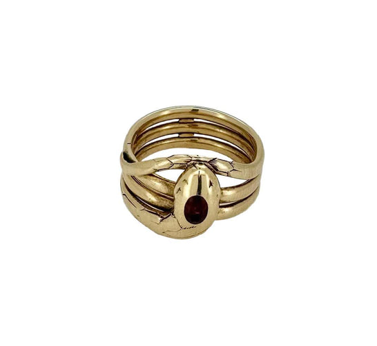 Bague 57 Bague Serpent or jaune Tourmaline 58 Facettes