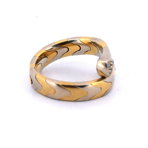 Bague 51 Bague vintage en or jaune et diamants des années 80 58 Facettes