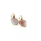 Boucles d'oreilles Boucles d'oreilles en or avec agate rouge et nacre 58 Facettes