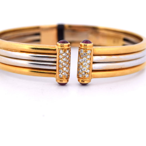 Bracelet Piaget - Bracciale en or jaune 18 kt avec diamants et rubis 58 Facettes