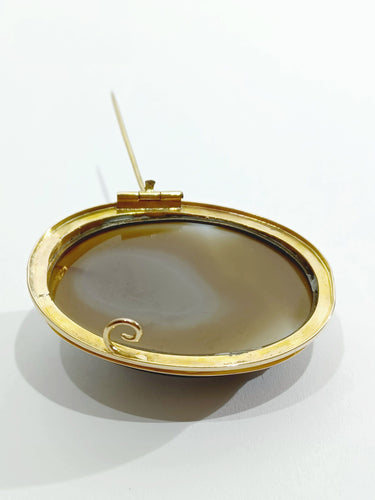 Broche Broche camée or rose et agate 58 Facettes