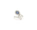 Bague Bague en or blanc avec saphir de Thaïlande de 0,98 ct et diamants 58 Facettes 14690