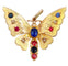 Pendentif Pendentif or rose papillon, pierres de couleur et perles 58 Facettes A05324