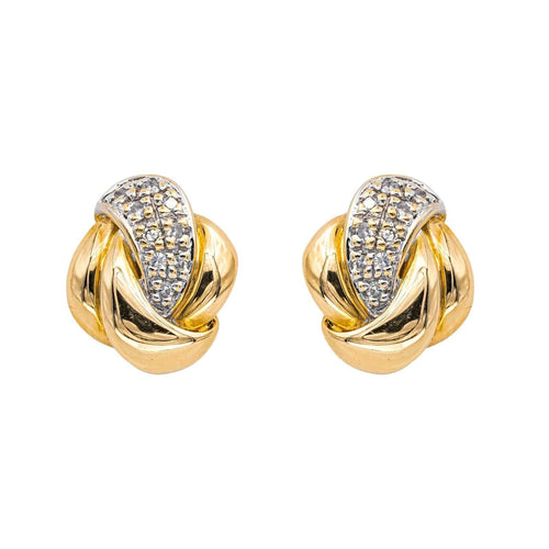 Boucles d'oreilles Boucles d'oreilles Puces Or jaune Diamant 58 Facettes 4137851CN