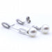 Boucles d'oreilles Boucles d'oreilles longues en or blanc et perles 58 Facettes N102863LF