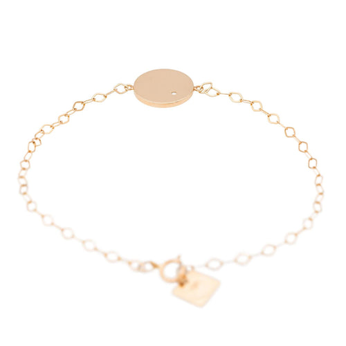 Bracelet Ginette NY Bracelet Mini ever disc Or rose Diamant 58 Facettes 2682437CN