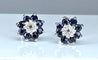 Boucles d'oreilles Boucles d’oreilles or blanc saphirs et diamants 58 Facettes AB363