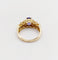 Bague 52 Bague jonc vintage en or 18k tanzanite 1,10 ct et diamants 58 Facettes B01020