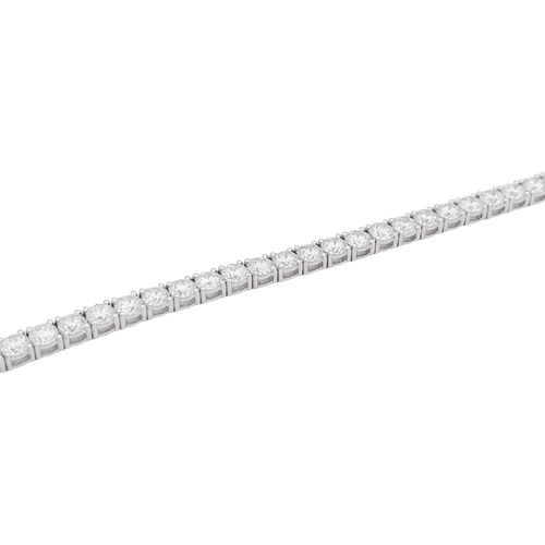 Bracelet Bracelet ligne or blanc et diamants. 58 Facettes 34486