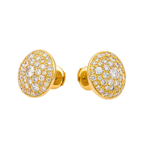 Boucles d'oreilles Boucles d'oreilles Puces Or jaune Diamant 58 Facettes 4145115CN