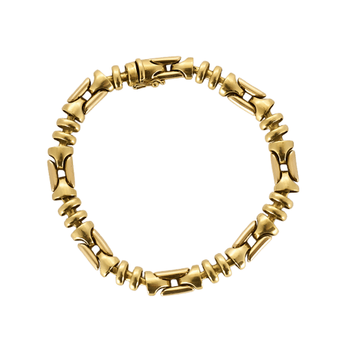 Bracelet Bracelet en or jaune à maillons geométrique 58 Facettes RAM3286X2