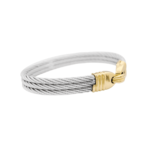 Bracelet Bracelet vintage Fred, "Force 10", or et acier. 58 Facettes 34530