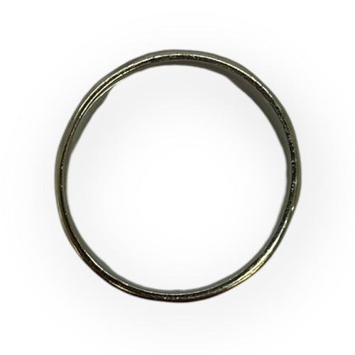 Prsten široký kroužek z bílého zlata 