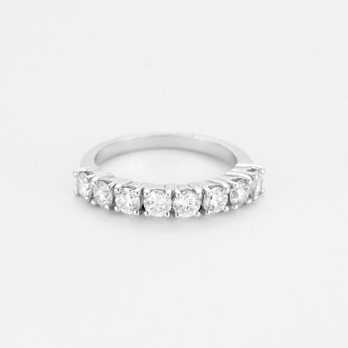 Bague 53 Alliance or blanc diamants 58 Facettes LP999/13