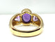 Bague 56 Bague or jaune améthystes 58 Facettes AB445