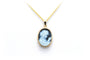 Pendentif Pendentif contemporain en or jaune 18 carats serti d'un camée agate 58 Facettes 22596