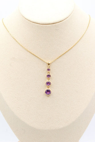 Pendentif Pendentif or jaune et améthystes 58 Facettes 250495