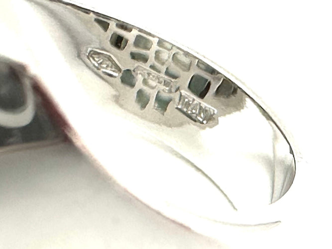 Bague ROBERTO COIN. Bague or blanc 18K et topaze bleue 58 Facettes