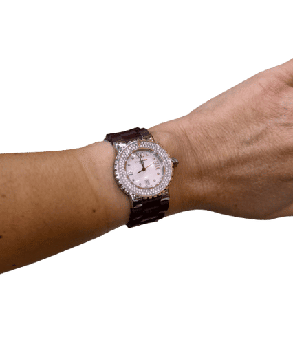 Montre Chaumet Class One saphirs roses et diamants 58 Facettes