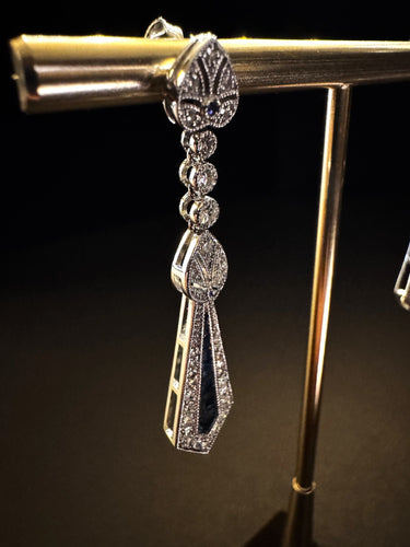 Boucles d'oreilles Boucles d'oreilles saphir et diamant 58 Facettes