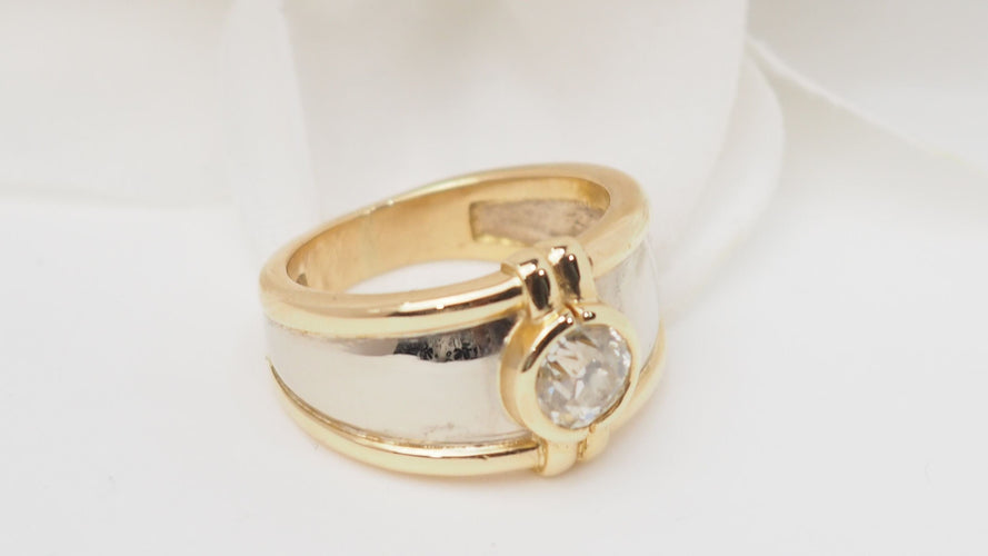 Bague 47 Bague jonc 2 Ors Diamant 58 Facettes 32580