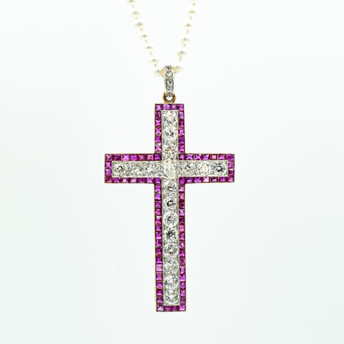 Ruby Diamond Cross