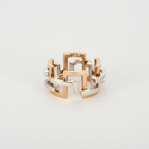 Bague 51 MELLERIO - Graphic - Bague or blanc et rose 58 Facettes J1WP335-0051