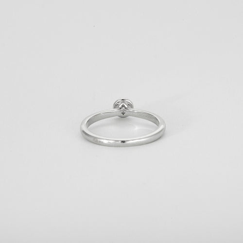 Bague 54 Solitaire or blanc diamant 58 Facettes 3121182