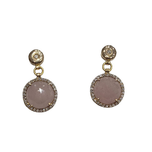 Boucles d'oreilles Boucles d'oreilles en or rose 18 carats, saphirs et diamants 58 Facettes PE540