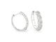 Boucles d'oreilles Boucles d'oreilles créoles en or blanc avec cinq chatons et diamants 58 Facettes 2111