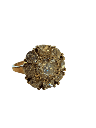Bague 53 Antique two tone gold diamond ring 58 Facettes