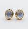 Boucles d'oreilles Puces d'oreilles vintage or jaune cabochons pierres de lunes 58 Facettes A05689