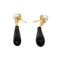 Boucles d'oreilles Boucles d'oreilles Pendantes Or jaune Perle de culture, Onyx, Diamant 58 Facettes 3853930RV