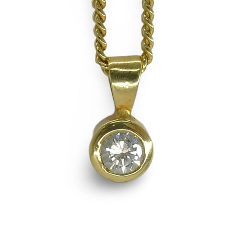 Collier Collier or jaune et diamant 0,30 ct 58 Facettes